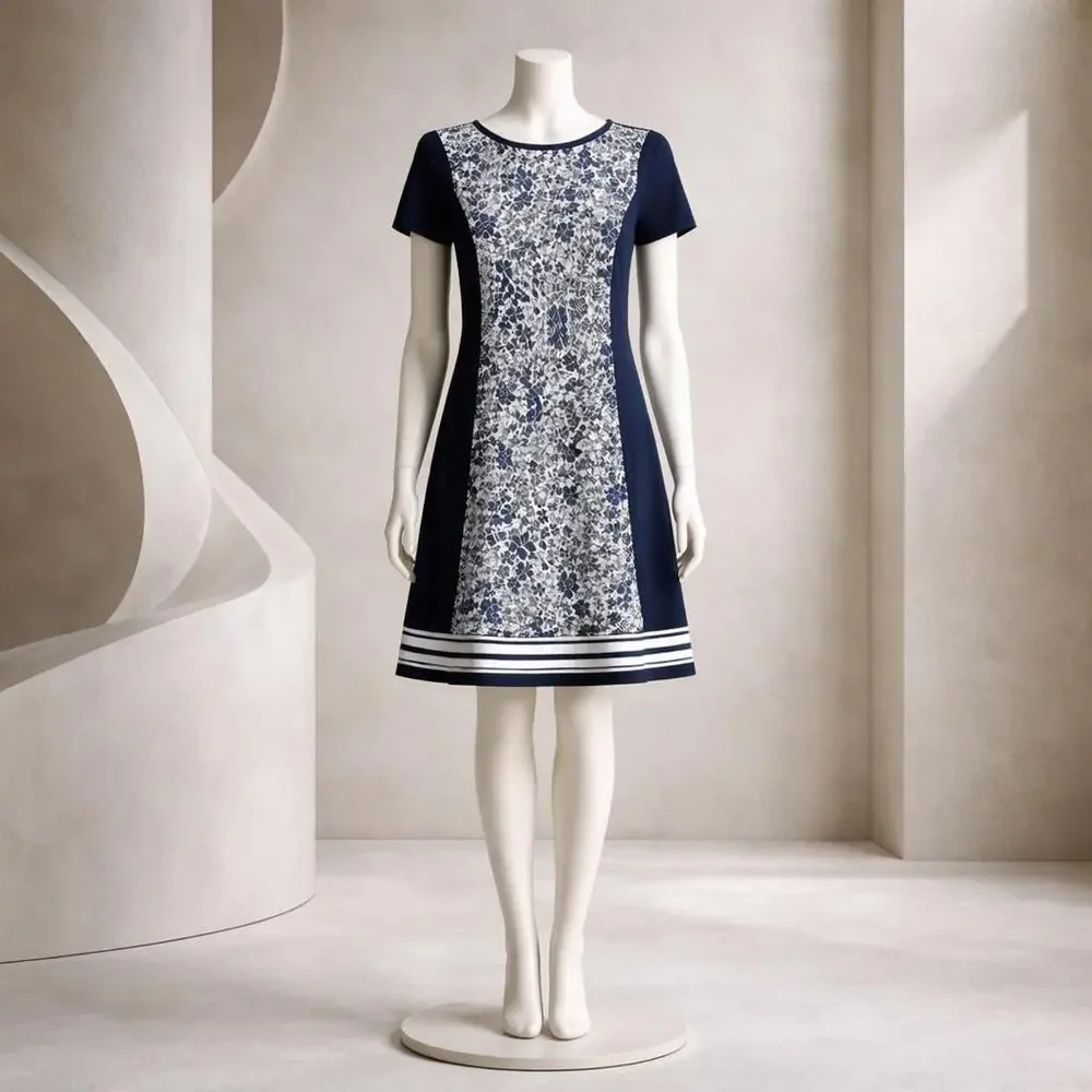 Michael Kors Floral  Stretchy Sexy Preppy Y2K Dress XL Boho Coastal Resortwear
